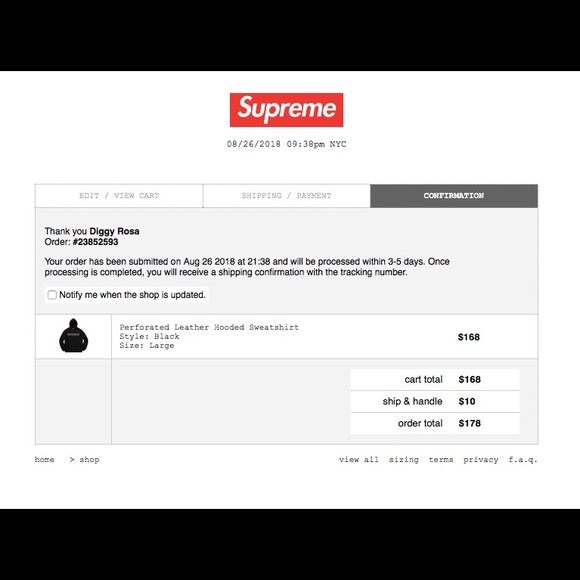 Supreme Perforated hoodie - Picture 3 of 3